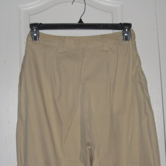 Nicole Williams English x Bar IIII Pleated Wide Leg Relaxed Tan Pants Size 6 - Picture 4 of 5